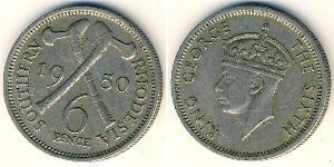 6 Penny Southern Rhodesia (1923-1980) Kupfer/Nickel Georg VI (1895-1952)