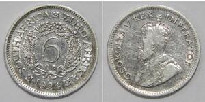 6 Penny Sudáfrica Plata 