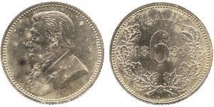 6 Penny Sudáfrica Plata 