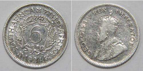 6 Penny Sudáfrica Plata 