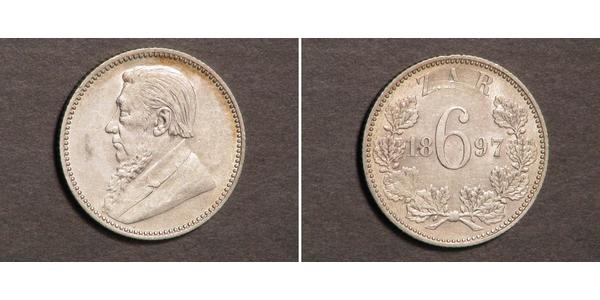 6 Penny Südafrika Silber 