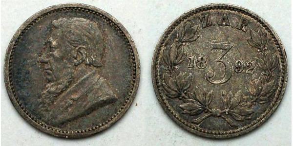 6 Penny South Africa Silver 