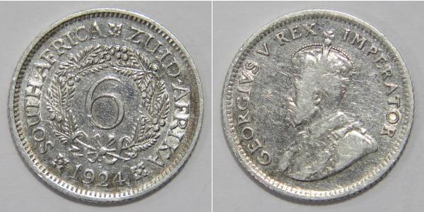 6 Penny South Africa Silver 