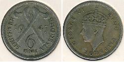6 Penny 南羅德西亞 镍/銅 乔治六世 (1895-1952)