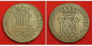 6 Quarto Kingdom of Spain (1814 - 1873) Cobre 