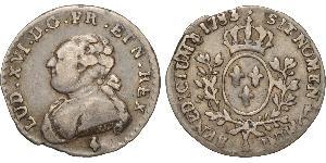 6 Sol Francia medioevale (843-1791) Argento Luigi XVI di Francia (1754 - 1793)