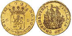 6 Stiver Dutch Republic (1581 - 1795) Gold 