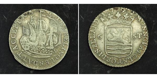 6 Stuiver Paesi Bassi Argento 
