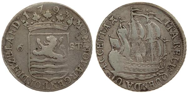 6 Stuiver Paesi Bassi Argento 