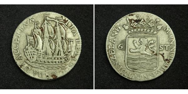6 Stuiver Paesi Bassi Argento 