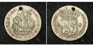 6 Stuiver Repubblica delle Sette Province Unite (1581 - 1795) Argento 