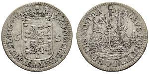 6 Stuiver Repubblica delle Sette Province Unite (1581 - 1795) Argento 