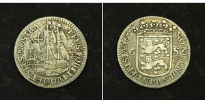 6 Stuiver Repubblica delle Sette Province Unite (1581 - 1795) Argento 