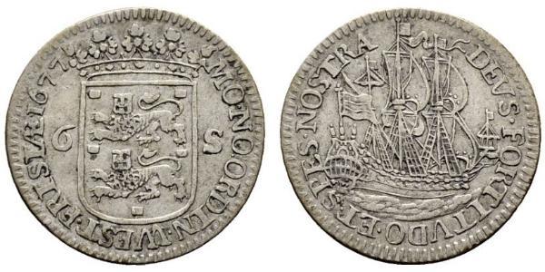 6 Stuiver Repubblica delle Sette Province Unite (1581 - 1795) Argento 