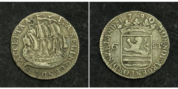 6 Stuiver Niederlande Silber 