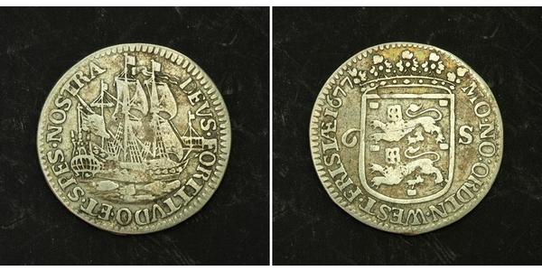 6 Stuiver Республика Соединённых провинций (1581 - 1795) Серебро 
