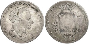 6 Zloty / 1 Thaler Poland / Polish-Lithuanian Commonwealth (1569-1795) Silver Stanislaw II Poniatowski