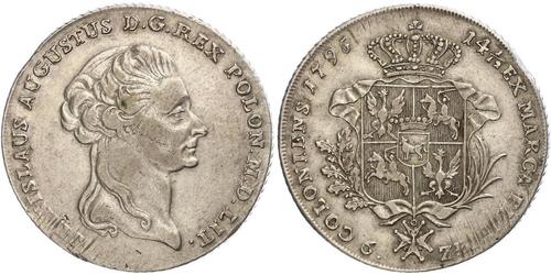 6 Zloty / 1 Thaler Poland / Polish-Lithuanian Commonwealth (1569-1795) Silver Stanislaw II Poniatowski