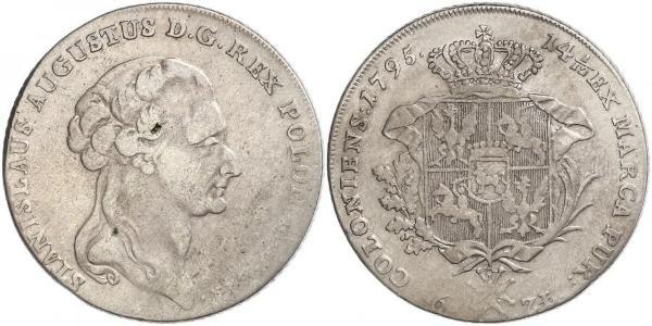 6 Zloty / 1 Thaler Poland / Polish-Lithuanian Commonwealth (1569-1795) Silver Stanislaw II Poniatowski
