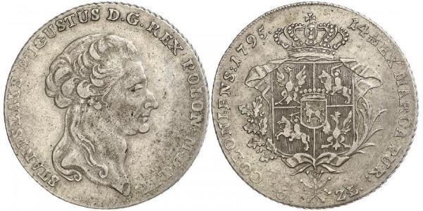 6 Zloty / 1 Thaler Polish-Lithuanian Commonwealth (1569-1795) / 波兰 銀 Stanislaw II Poniatowski