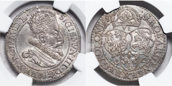 6 Грош Речь Посполитая (1569-1795) Серебро Сигизмунд III