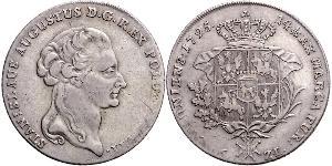 6 Злотий / 1 Талер Польща / Річ Посполита (1569-1795) Срібло Stanislaw II Poniatowski