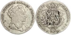 6 Злотий / 1 Талер Польща / Річ Посполита (1569-1795) Срібло Stanislaw II Poniatowski
