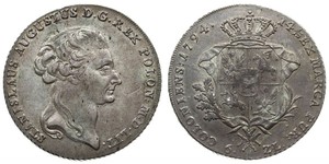 6 Злотий / 1 Талер Польща / Річ Посполита (1569-1795) Срібло Stanislaw II Poniatowski