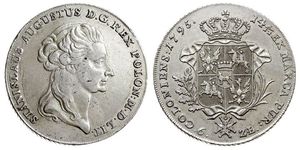 6 Злотий / 1 Талер Польща / Річ Посполита (1569-1795) Срібло Stanislaw II Poniatowski