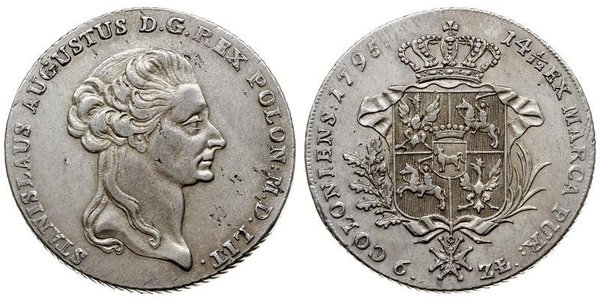 6 Злотий / 1 Талер Польща / Річ Посполита (1569-1795) Срібло Stanislaw II Poniatowski