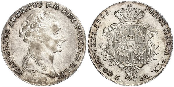 6 Злотий / 1 Талер Польща / Річ Посполита (1569-1795) Срібло Stanislaw II Poniatowski