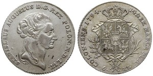 6 Злотый / 1 Талер Польша / Речь Посполитая (1569-1795) Серебро Stanislaw II Poniatowski