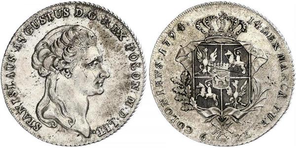 6 Злотый / 1 Талер Польша / Речь Посполитая (1569-1795) Серебро Stanislaw II Poniatowski