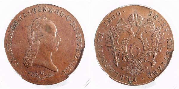 6 Крейцер Священная Римская империя (962-1806) Медь Francis II, Holy Roman Emperor (1768 - 1835)