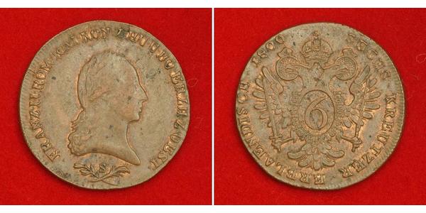 6 Крейцер Священна Римська імперія (962-1806) Мідь Francis II, Holy Roman Emperor (1768 - 1835)