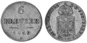 6 Крейцер Австрійська імперія (1804-1867) Срібло 