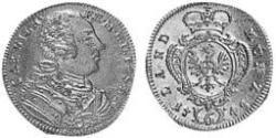 6 Крейцер Ансбах (1398–1792) Срібло Charles William Frederick, Margrave of Brandenburg-Ansbach (1712 – 1757)