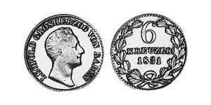 6 Крейцер Велике герцогство Баден (1806-1918) Срібло 