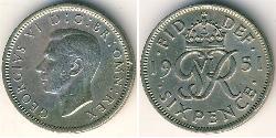 6 Пені / 1 Шестипенсовик Велика Британія (1922-) Нікель/Мідь Георг V (1865-1936)