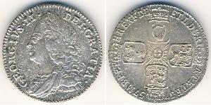 6 Пені / 1 Шестипенсовик Королівство Великобританія (1707-1801) Срібло Георг II (1683-1760)