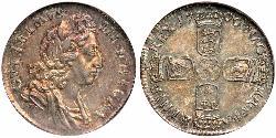 1 Sixpence / 6 Penny 英格兰王国 銀 威廉三世 (奥兰治)