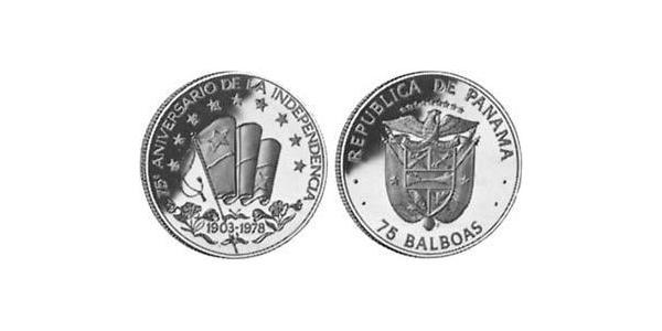 75 Balboa 巴拿马 金 