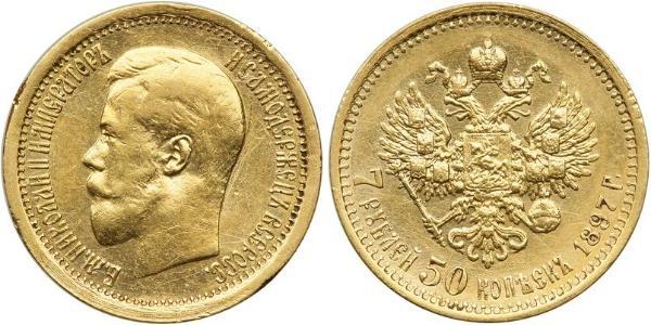 7.5 Rublo Impero russo (1720-1917) Oro Nicola II (1868-1918)