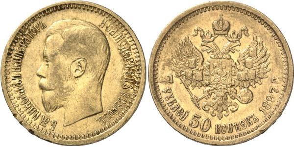 7.5 Rublo Impero russo (1720-1917) Oro Nicola II (1868-1918)
