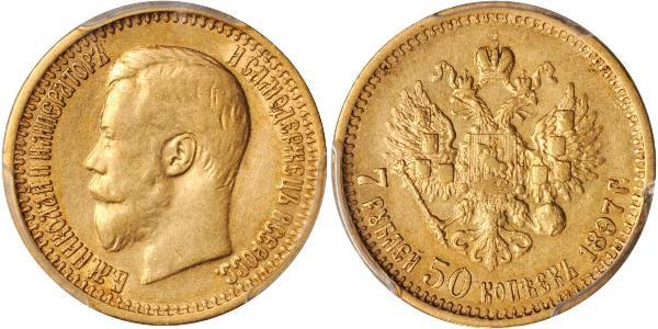 7.5 Rublo Impero russo (1720-1917) Oro Nicola II (1868-1918)