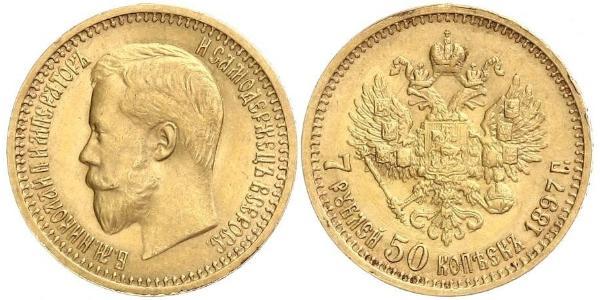 7.5 Рубль Российская империя (1720-1917) Золото Николай II (1868-1918)
