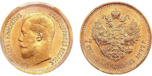 7.5 Рубль Российская империя (1720-1917) Золото Николай II (1868-1918)
