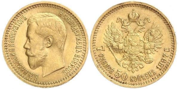 7.5 Рубль Російська імперія (1720-1917) Золото Микола II (1868-1918)