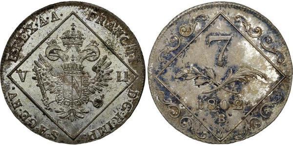 7 Kreuzer Holy Roman Empire (962-1806) Billon Francis II, Holy Roman Emperor (1768 - 1835)