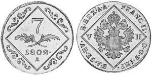 7 Kreuzer 神圣罗马帝国 (962 - 1806) Billon 弗朗茨二世 (神圣罗马帝国) (1768 - 1835)